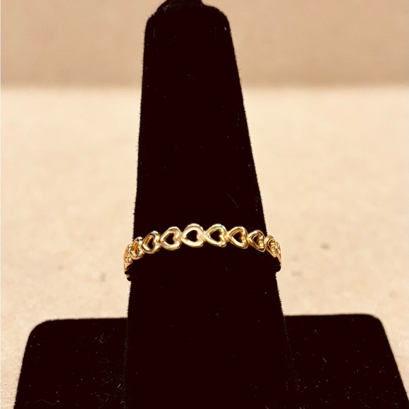 Pandora Gold Heart Link Ring
